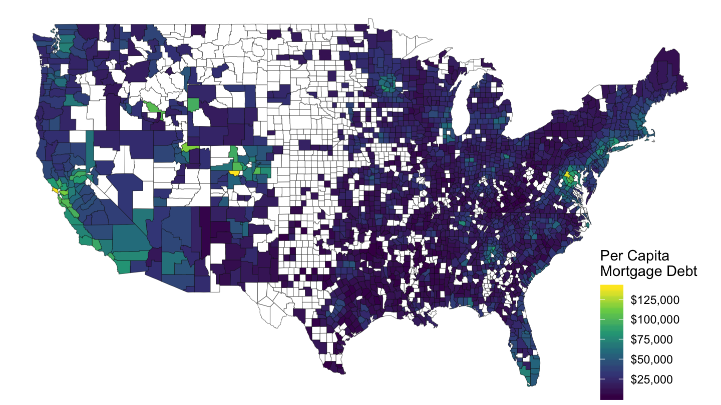 Mortgage Debt Per Capita, 2007-Q4, FRB