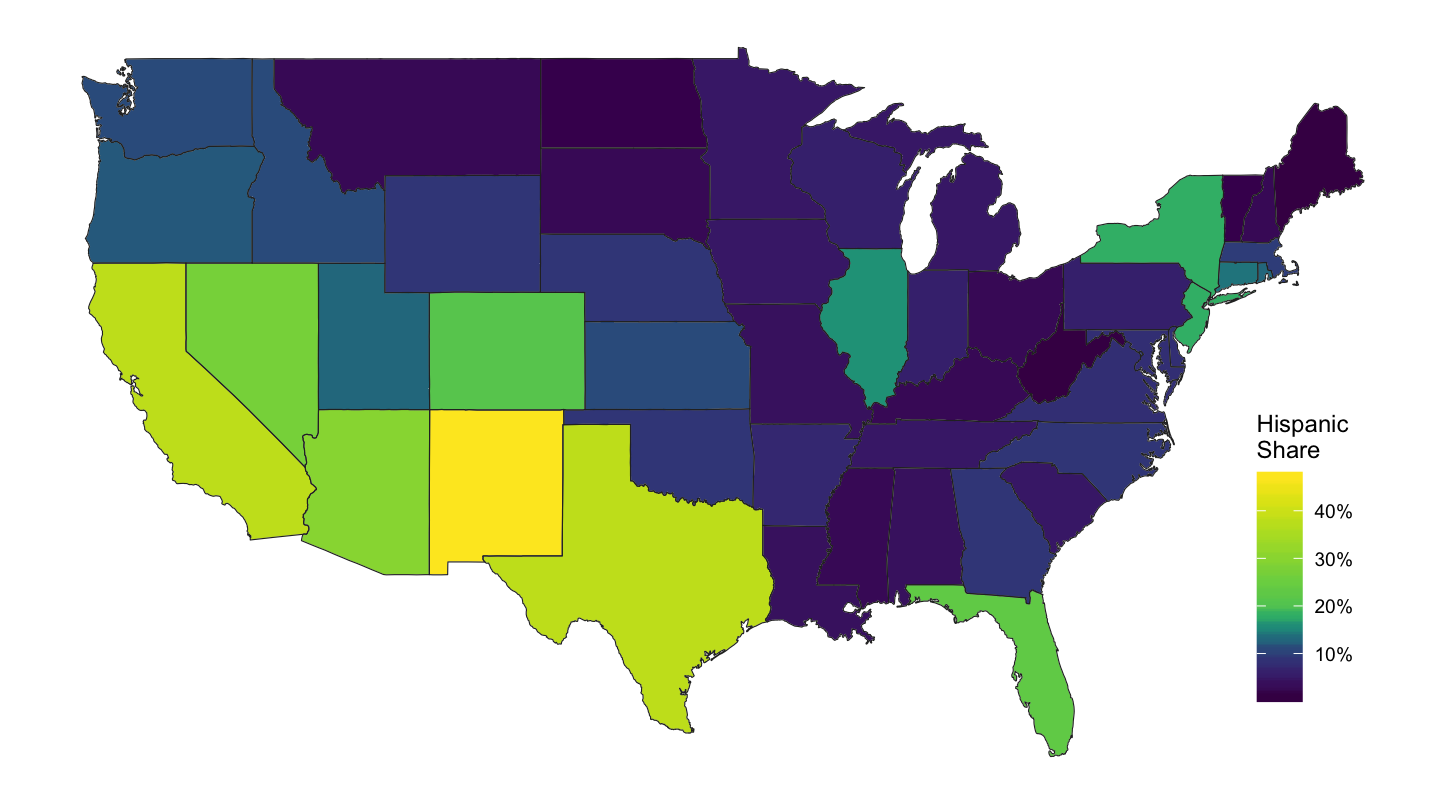 State Percentage of Hispanics