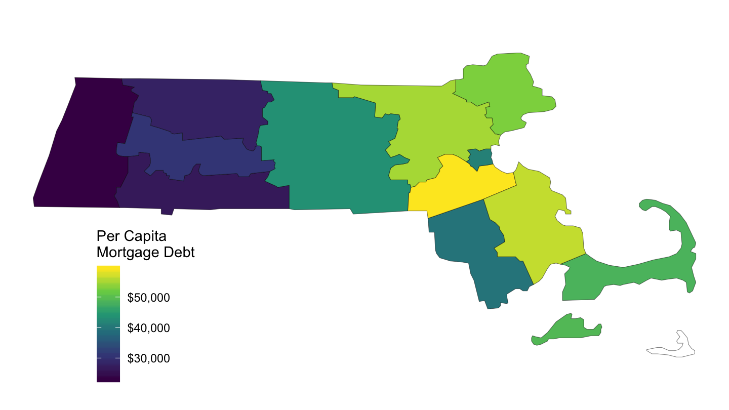 Mortgage Debt Per Capita, Massachusetts, 2006-Q4, FRB