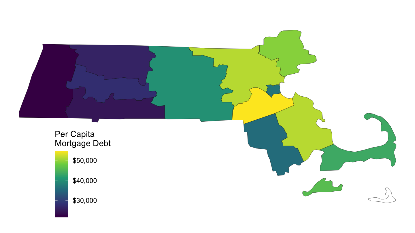 Mortgage Debt Per Capita, Massachusetts, 2006-Q4, FRB